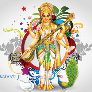 Goddess of knowledge and education Maa Saraswati Wallpaper