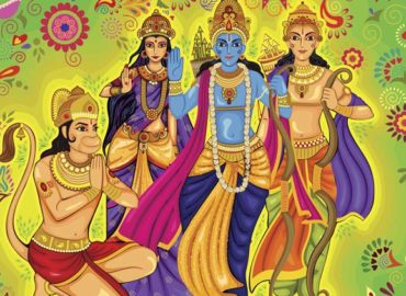 Indian God Rama with Laxman and Sita for Dussehra festival